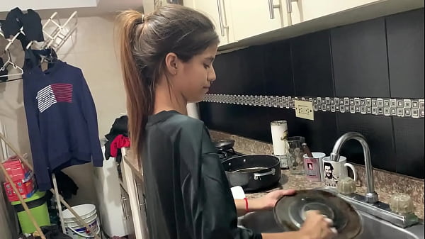 Young stepsister is doing grooming, horny stepsister gives me her rich pussy.